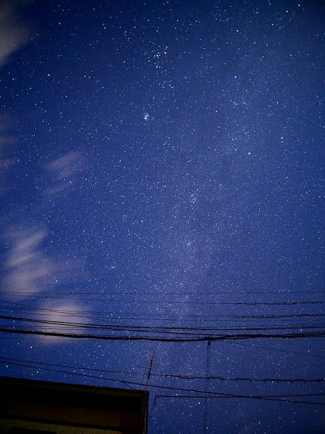 地震直後の星空